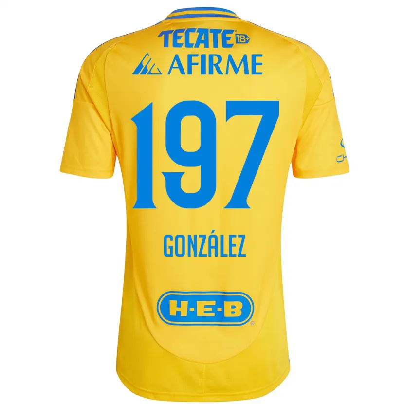 Danxen Herren Germán González #197 Goldgelb Heimtrikot Trikot 2024/25 T-Shirt