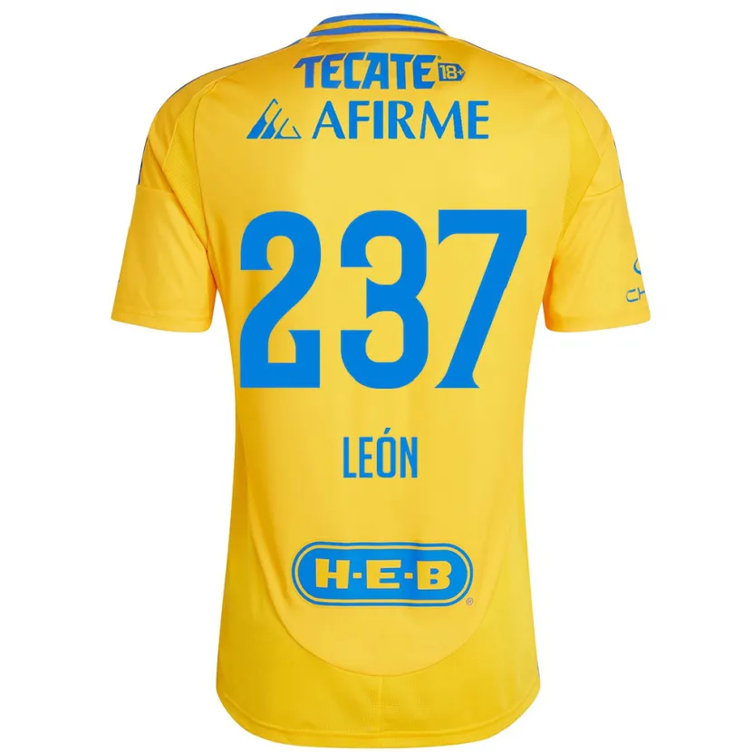 Danxen Herren Gabriel León #237 Goldgelb Heimtrikot Trikot 2024/25 T-Shirt