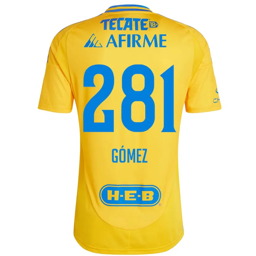 Danxen Herren Luis Gómez #281 Goldgelb Heimtrikot Trikot 2024/25 T-Shirt