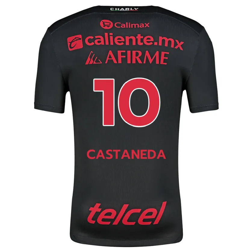 Danxen Herren Kevin Castañeda #10 Schwarz Rot Heimtrikot Trikot 2024/25 T-Shirt