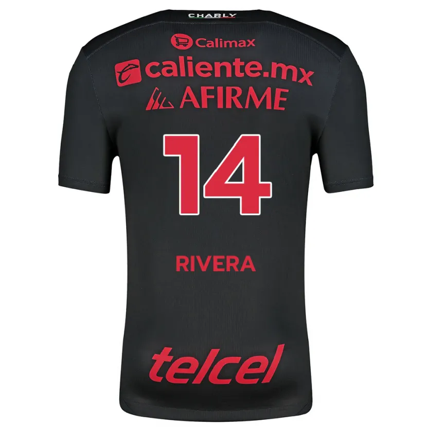 Danxen Herren Christian Rivera #14 Schwarz Rot Heimtrikot Trikot 2024/25 T-Shirt