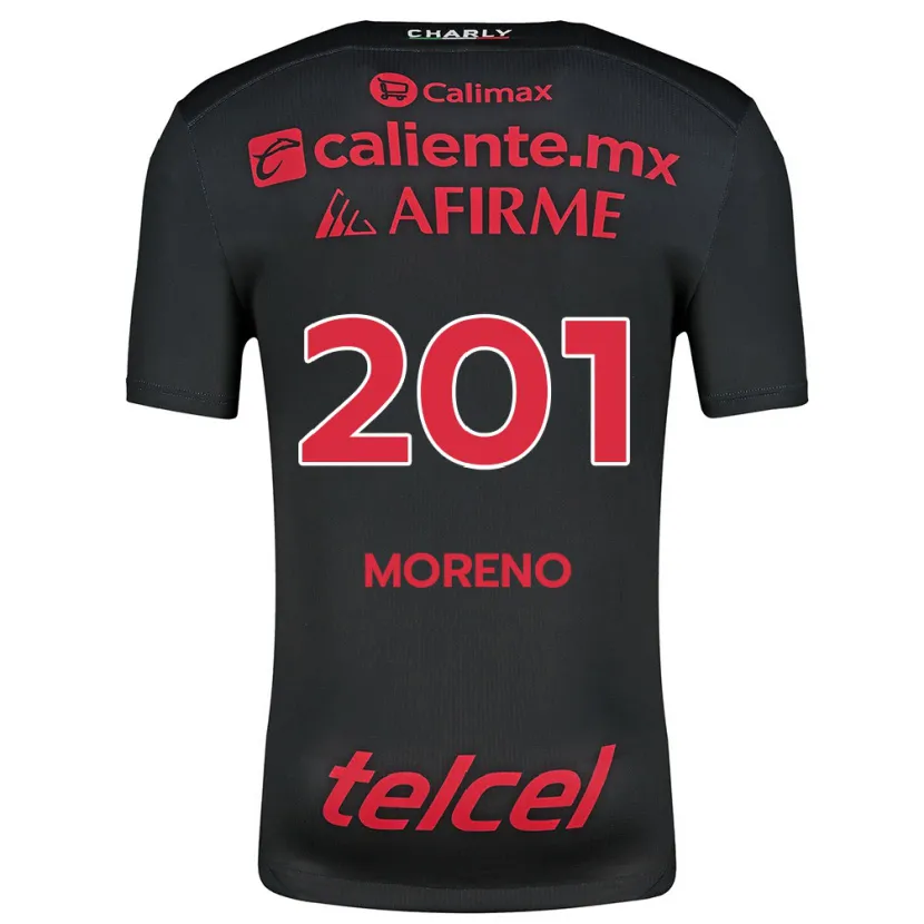 Danxen Herren Jesús Moreno #201 Schwarz Rot Heimtrikot Trikot 2024/25 T-Shirt