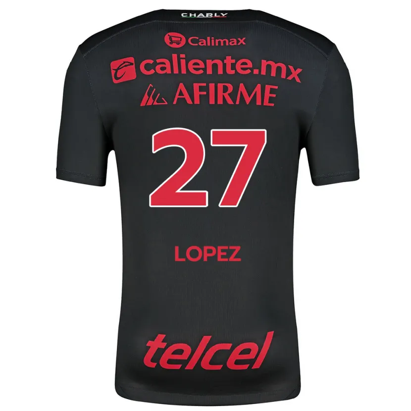Danxen Herren Victoria López #27 Schwarz Rot Heimtrikot Trikot 2024/25 T-Shirt