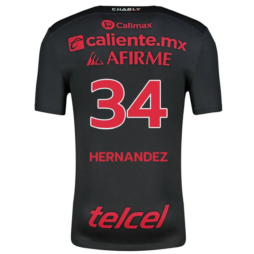 Danxen Herren Kimberly Hernández #34 Schwarz Rot Heimtrikot Trikot 2024/25 T-Shirt