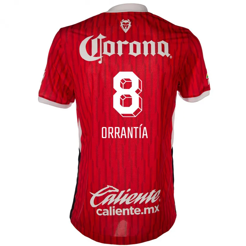 Danxen Herren Carlos Orrantía #8 Rot-Weiss Heimtrikot Trikot 2024/25 T-Shirt