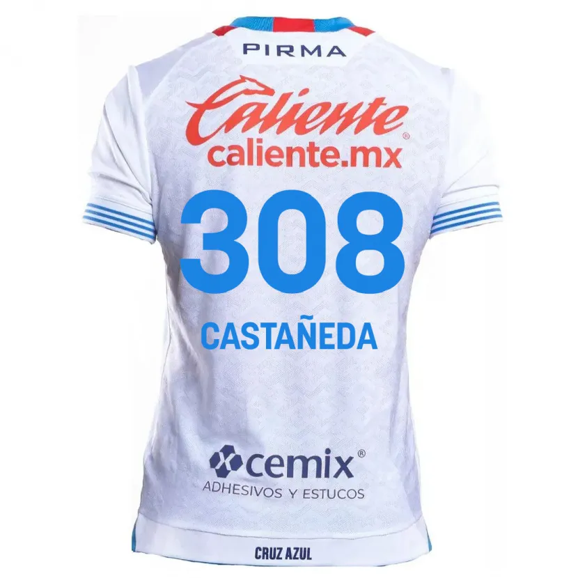 Danxen Herren Emiliano Castañeda #308 Weiß Blau Auswärtstrikot Trikot 2024/25 T-Shirt
