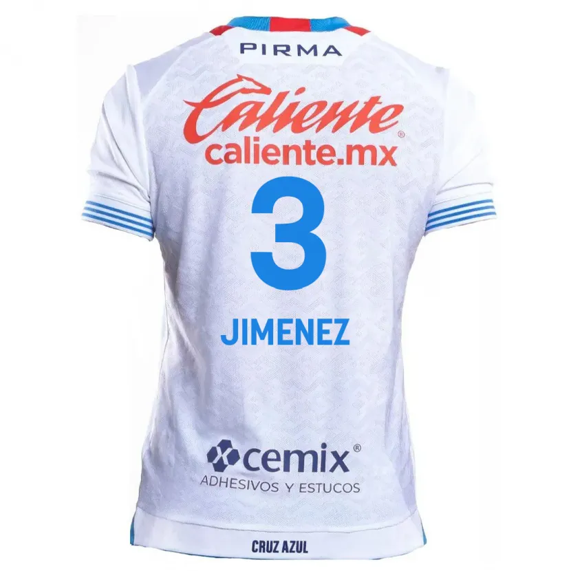 Danxen Herren Jaiber Jimenez #3 Weiß Blau Auswärtstrikot Trikot 2024/25 T-Shirt