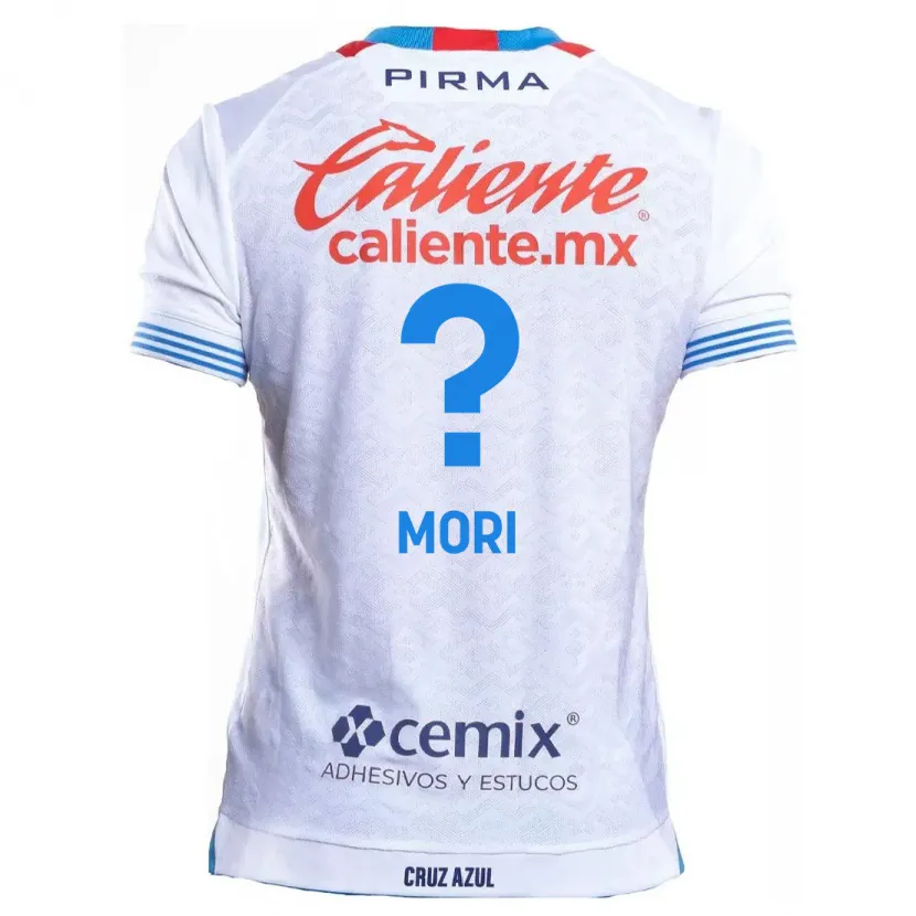 Danxen Herren Ramiro Funes Mori #0 Weiß Blau Auswärtstrikot Trikot 2024/25 T-Shirt