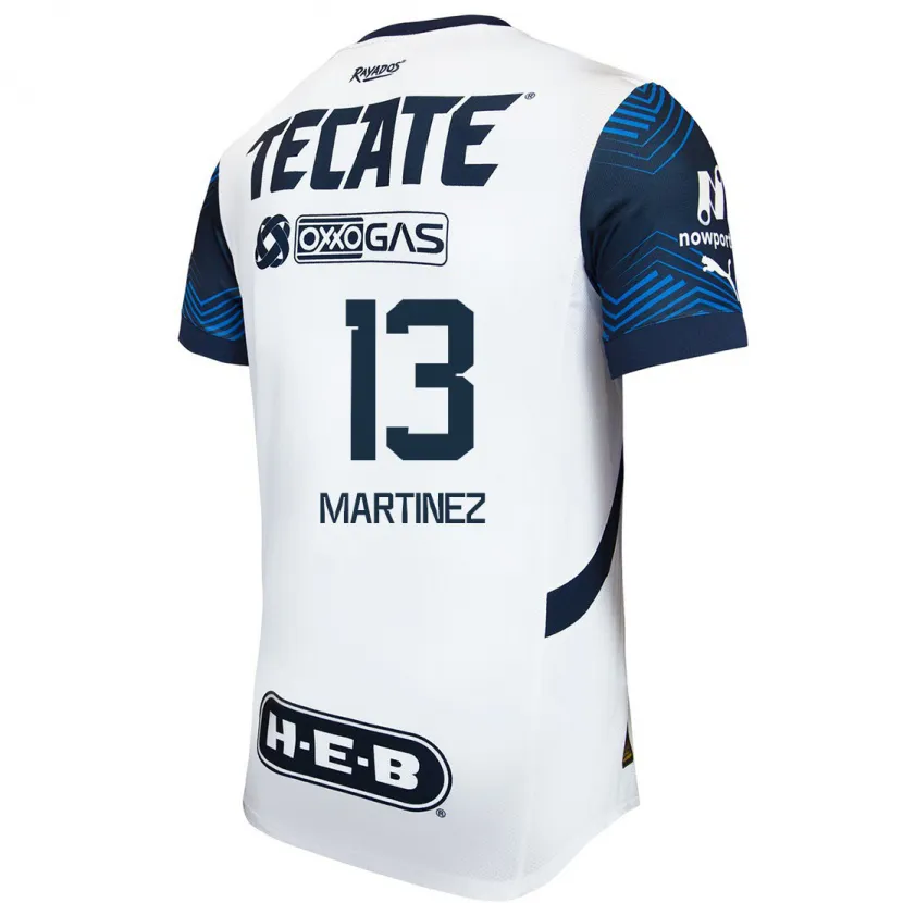 Danxen Herren Jaziel Martínez #13 Weiß Blau Auswärtstrikot Trikot 2024/25 T-Shirt