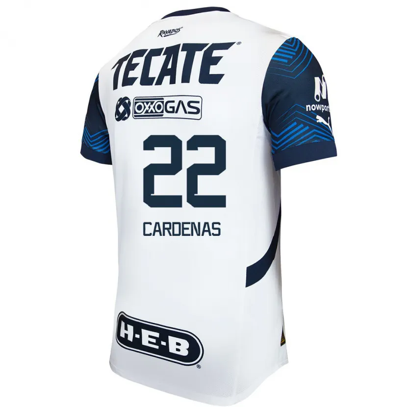Danxen Herren Luis Cárdenas #22 Weiß Blau Auswärtstrikot Trikot 2024/25 T-Shirt
