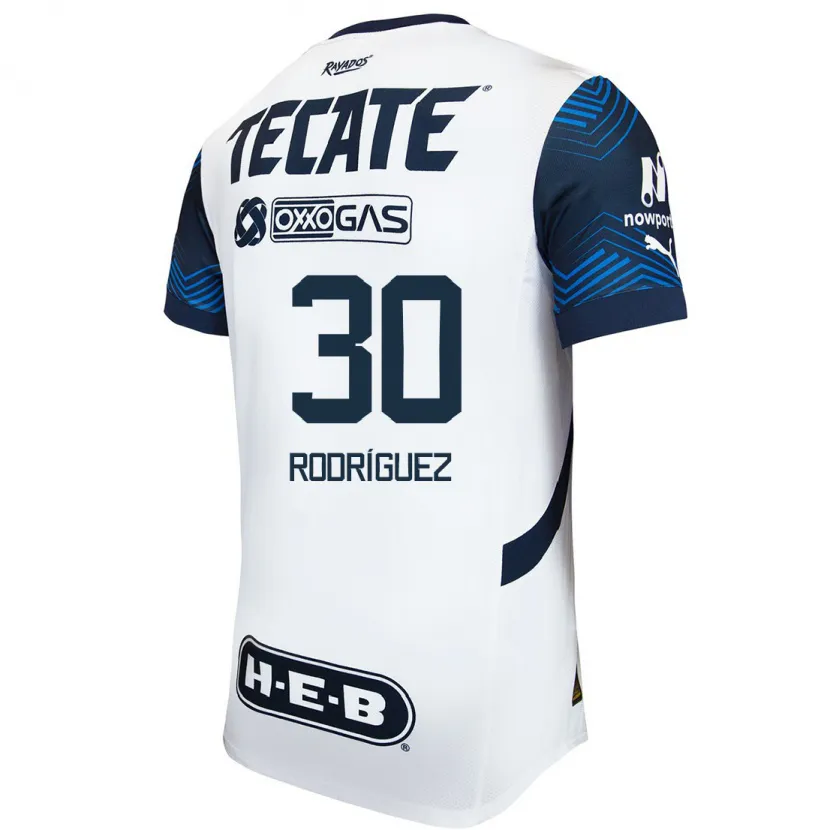 Danxen Herren Jorge Rodríguez #30 Weiß Blau Auswärtstrikot Trikot 2024/25 T-Shirt