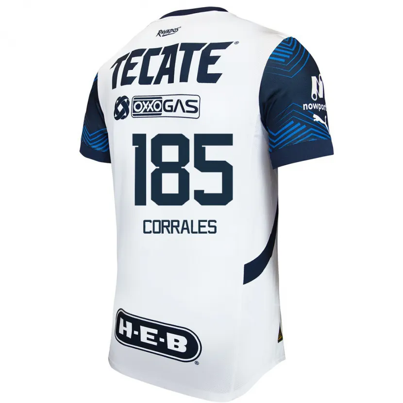 Danxen Herren Ángel Corrales #185 Weiß Blau Auswärtstrikot Trikot 2024/25 T-Shirt