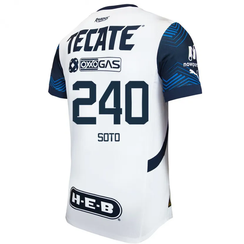 Danxen Herren Óscar Soto #240 Weiß Blau Auswärtstrikot Trikot 2024/25 T-Shirt