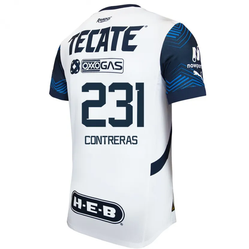 Danxen Herren Óscar Contreras #231 Weiß Blau Auswärtstrikot Trikot 2024/25 T-Shirt