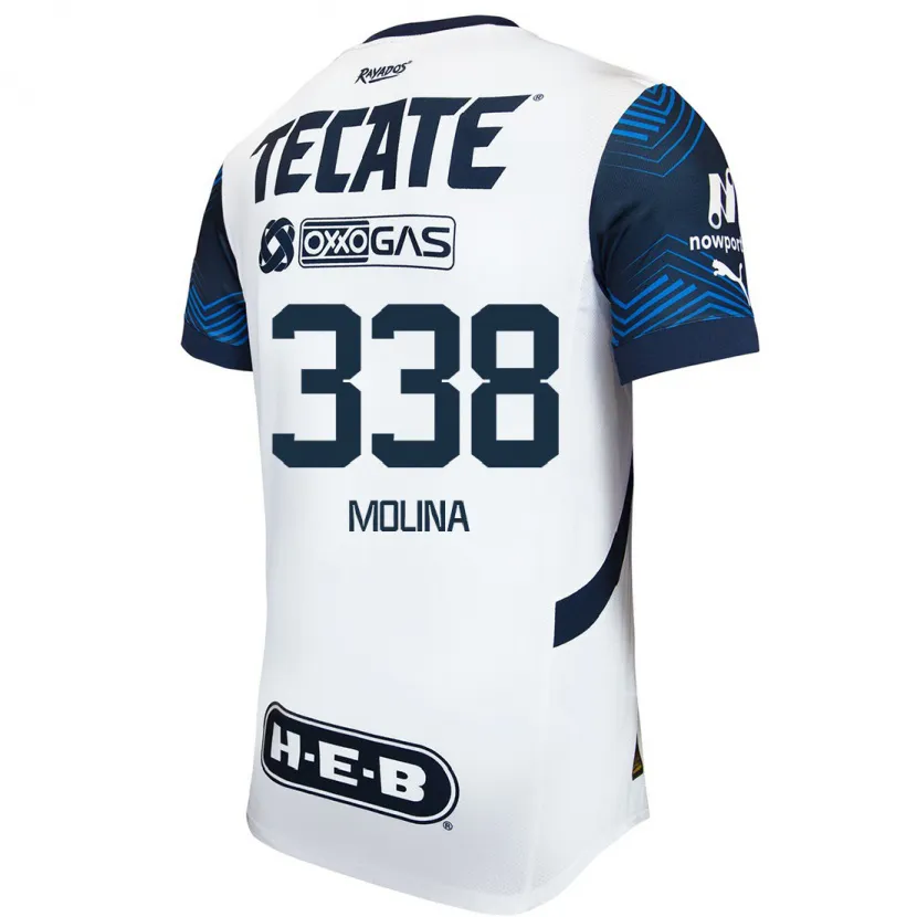 Danxen Herren Johann Molina #338 Weiß Blau Auswärtstrikot Trikot 2024/25 T-Shirt