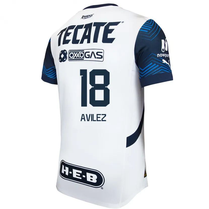 Danxen Herren Aylin Avilez #18 Weiß Blau Auswärtstrikot Trikot 2024/25 T-Shirt
