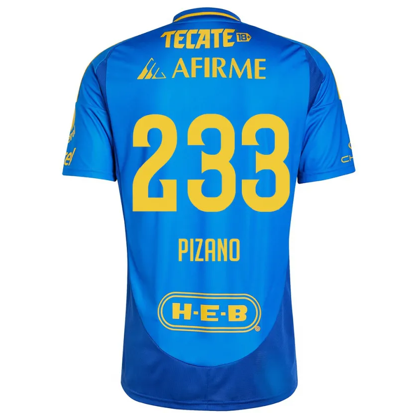 Danxen Herren Juan Pizano #233 Blau Gelb Auswärtstrikot Trikot 2024/25 T-Shirt