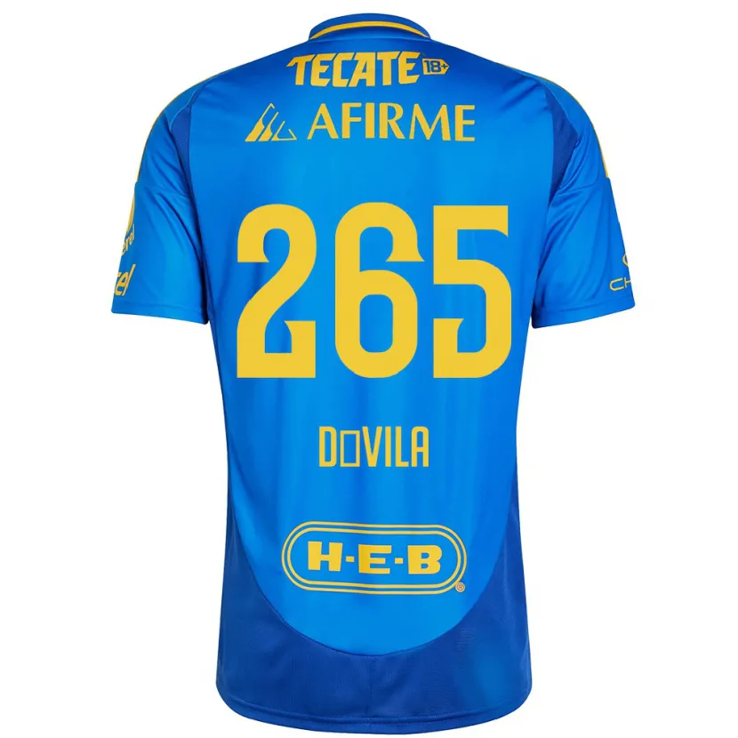 Danxen Herren Emiliano Dávila #265 Blau Gelb Auswärtstrikot Trikot 2024/25 T-Shirt