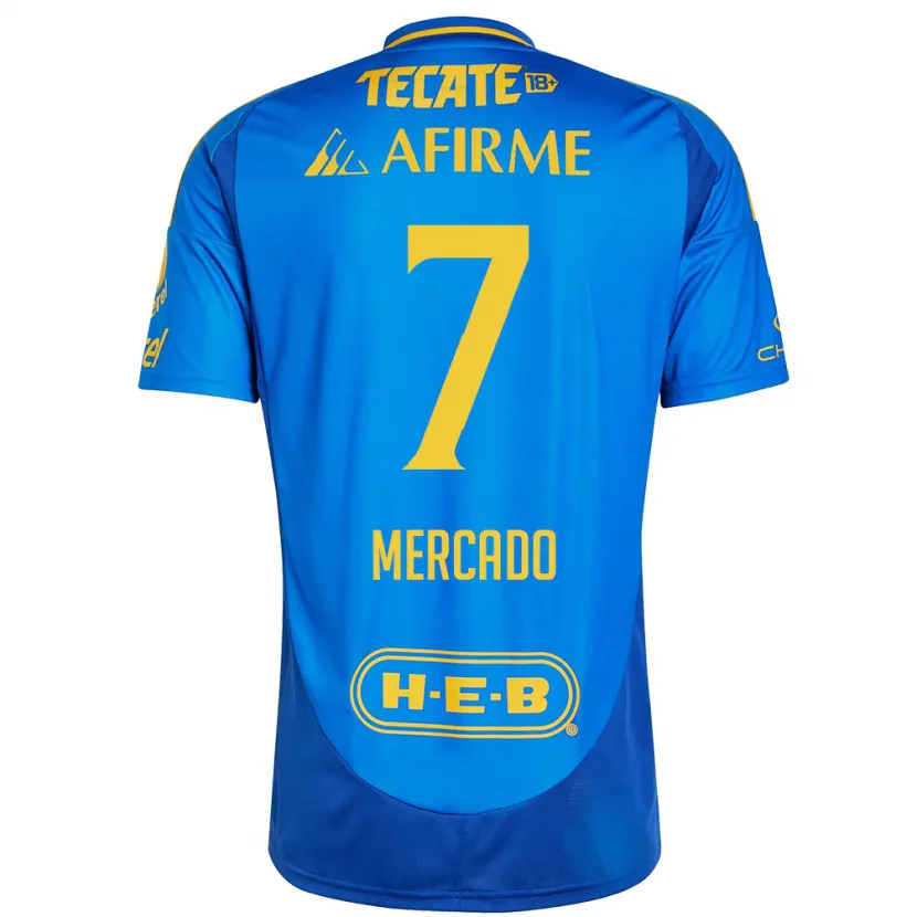 Danxen Herren Liliana Mercado #7 Blau Gelb Auswärtstrikot Trikot 2024/25 T-Shirt