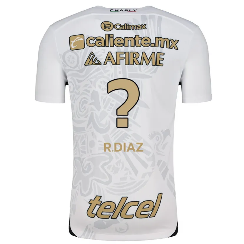 Danxen Herren Ricardo Díaz #0 Weiß Schwarz Auswärtstrikot Trikot 2024/25 T-Shirt