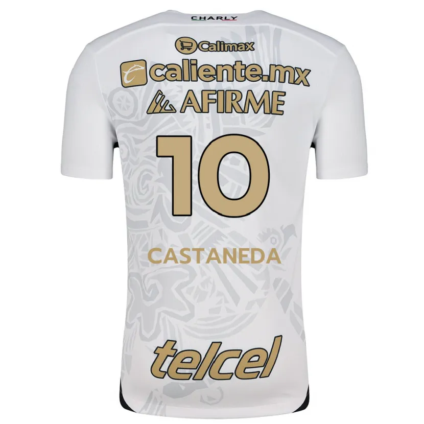 Danxen Herren Kevin Castañeda #10 Weiß Schwarz Auswärtstrikot Trikot 2024/25 T-Shirt