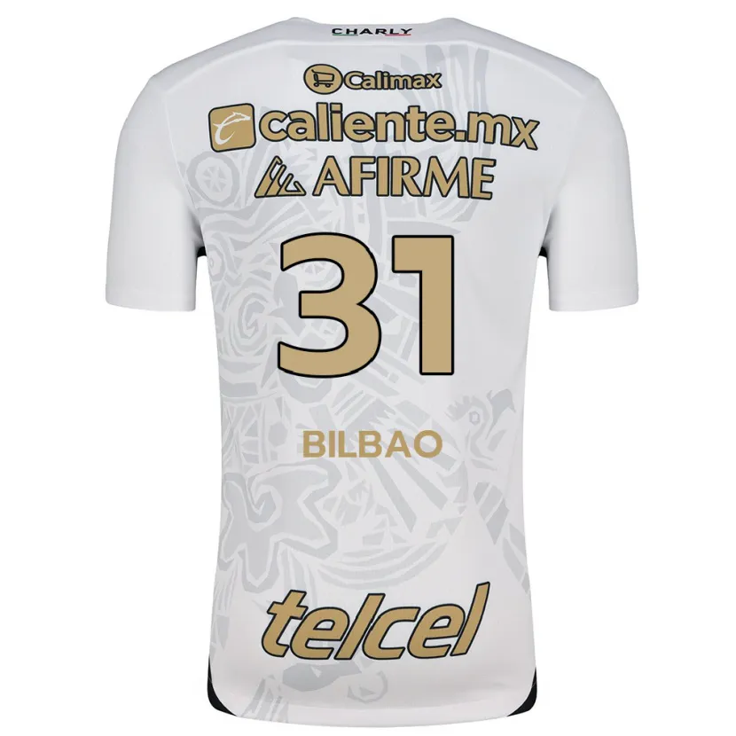 Danxen Herren Unai Bilbao #31 Weiß Schwarz Auswärtstrikot Trikot 2024/25 T-Shirt