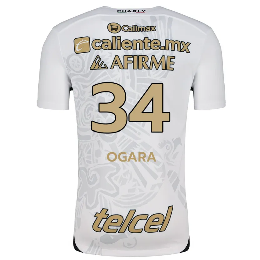 Danxen Herren Gerson Ogara #34 Weiß Schwarz Auswärtstrikot Trikot 2024/25 T-Shirt