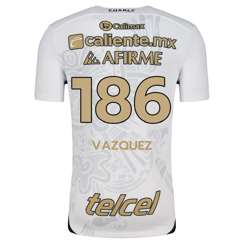 Danxen Herren Octavio Vázquez #186 Weiß Schwarz Auswärtstrikot Trikot 2024/25 T-Shirt