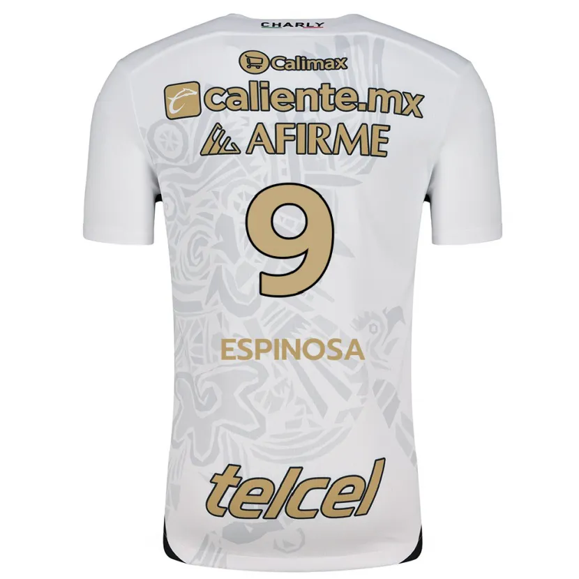 Danxen Herren Daniela Espinosa #9 Weiß Schwarz Auswärtstrikot Trikot 2024/25 T-Shirt