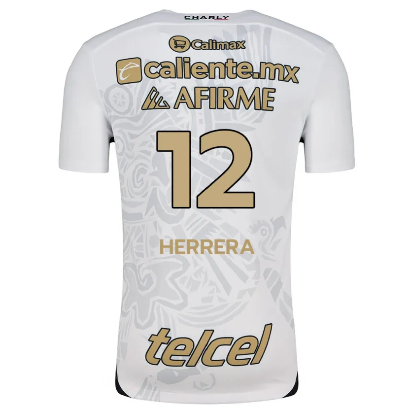Danxen Herren Melissa Herrera #12 Weiß Schwarz Auswärtstrikot Trikot 2024/25 T-Shirt