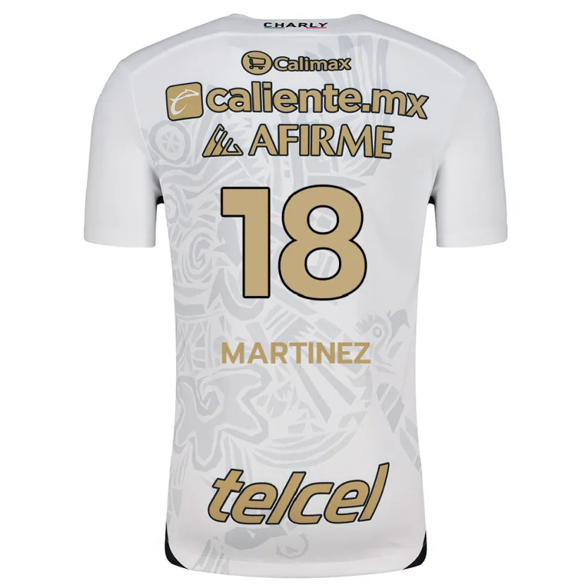 Danxen Herren Natividad Martínez #18 Weiß Schwarz Auswärtstrikot Trikot 2024/25 T-Shirt