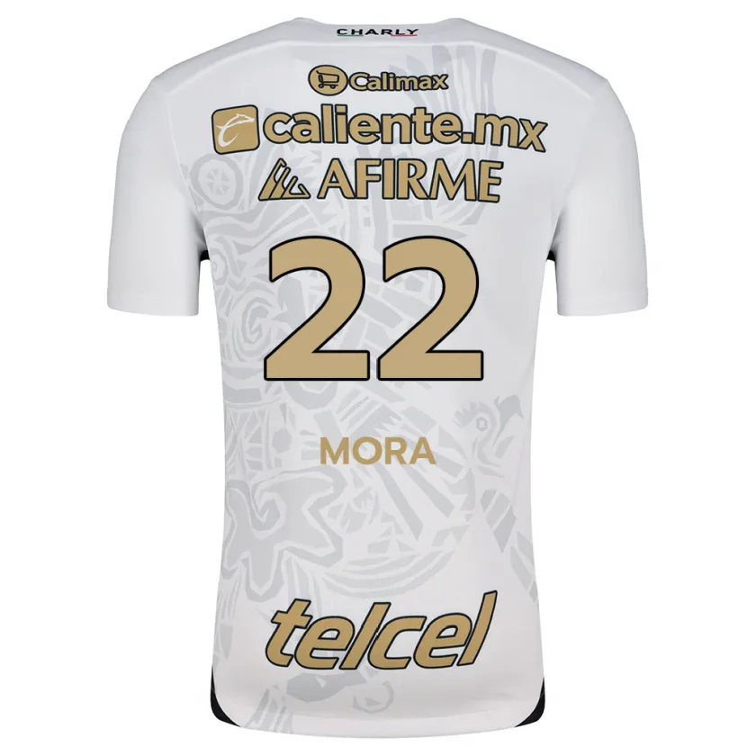 Danxen Herren Bianca Mora #22 Weiß Schwarz Auswärtstrikot Trikot 2024/25 T-Shirt