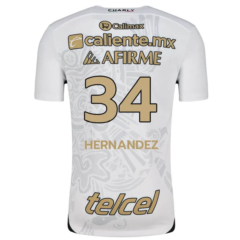 Danxen Herren Kimberly Hernández #34 Weiß Schwarz Auswärtstrikot Trikot 2024/25 T-Shirt