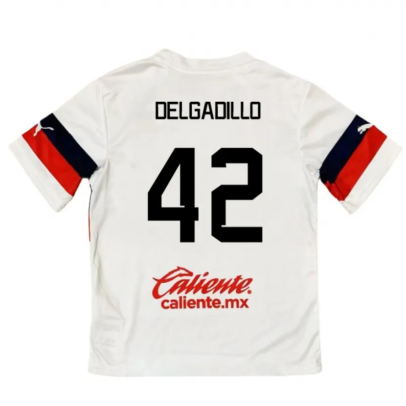 Danxen Herren Diego Delgadillo #42 Weiß Rot Auswärtstrikot Trikot 2024/25 T-Shirt