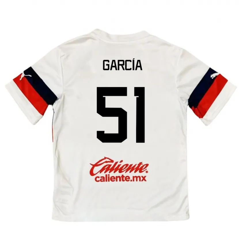 Danxen Herren Eduardo García #51 Weiß Rot Auswärtstrikot Trikot 2024/25 T-Shirt