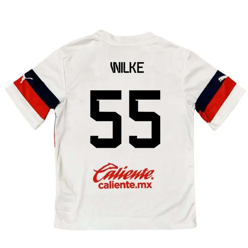 Danxen Herren Teun Wilke #55 Weiß Rot Auswärtstrikot Trikot 2024/25 T-Shirt