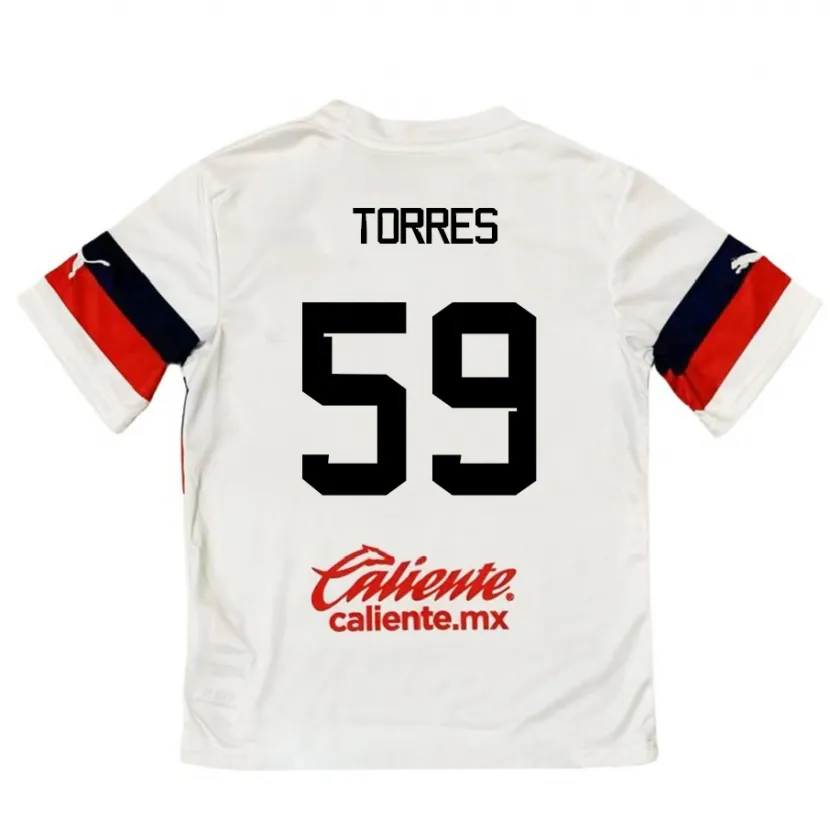 Danxen Herren Christian Torres #59 Weiß Rot Auswärtstrikot Trikot 2024/25 T-Shirt