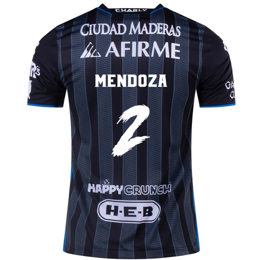 Danxen Herren Omar Mendoza #2 Weiß Schwarz Auswärtstrikot Trikot 2024/25 T-Shirt