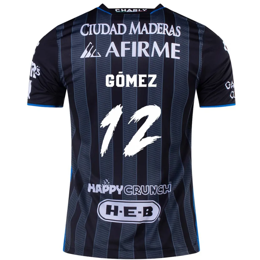 Danxen Herren Jaime Gómez #12 Weiß Schwarz Auswärtstrikot Trikot 2024/25 T-Shirt