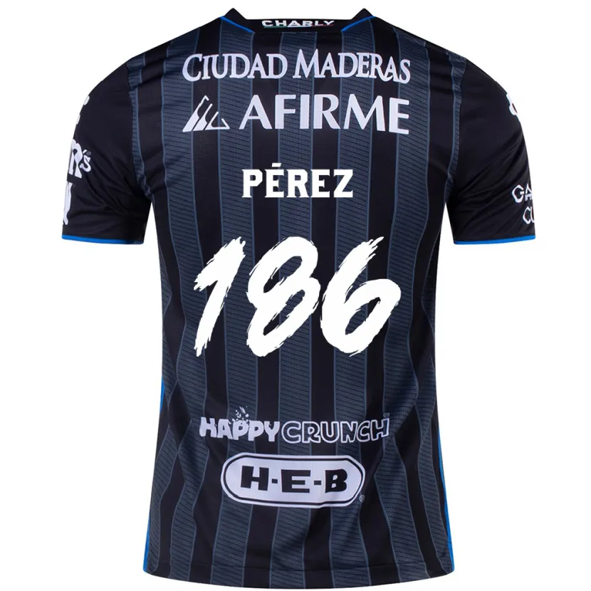 Danxen Herren José Pérez #186 Weiß Schwarz Auswärtstrikot Trikot 2024/25 T-Shirt