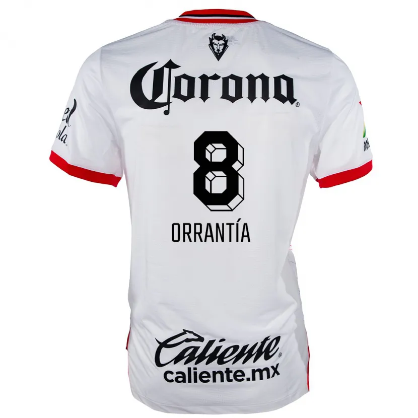 Danxen Herren Carlos Orrantía #8 Weiß Rot Auswärtstrikot Trikot 2024/25 T-Shirt