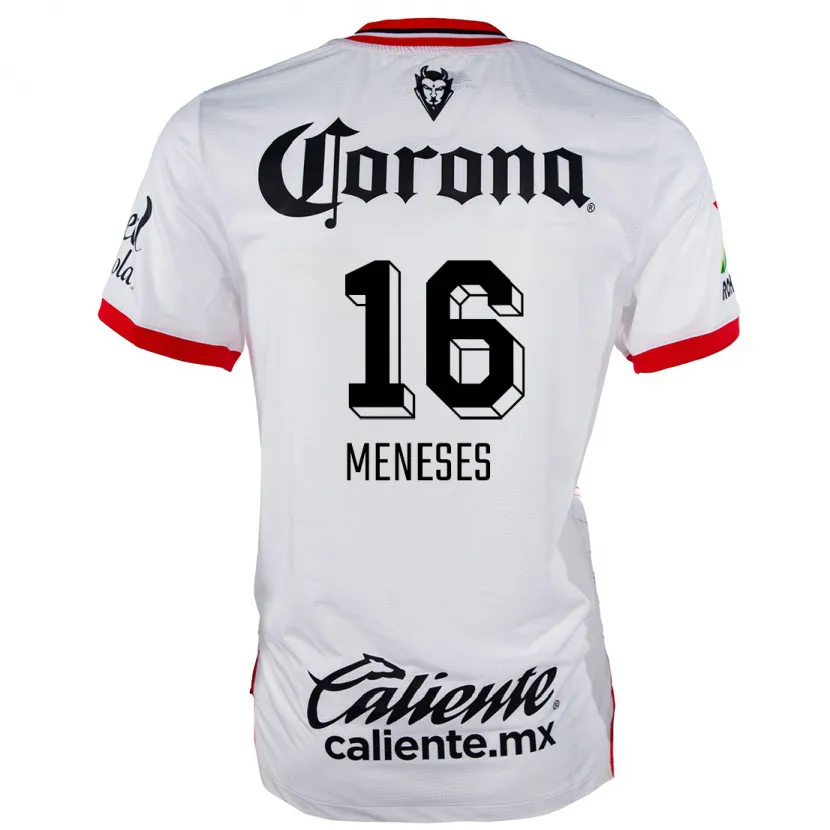 Danxen Herren Jean Meneses #16 Weiß Rot Auswärtstrikot Trikot 2024/25 T-Shirt