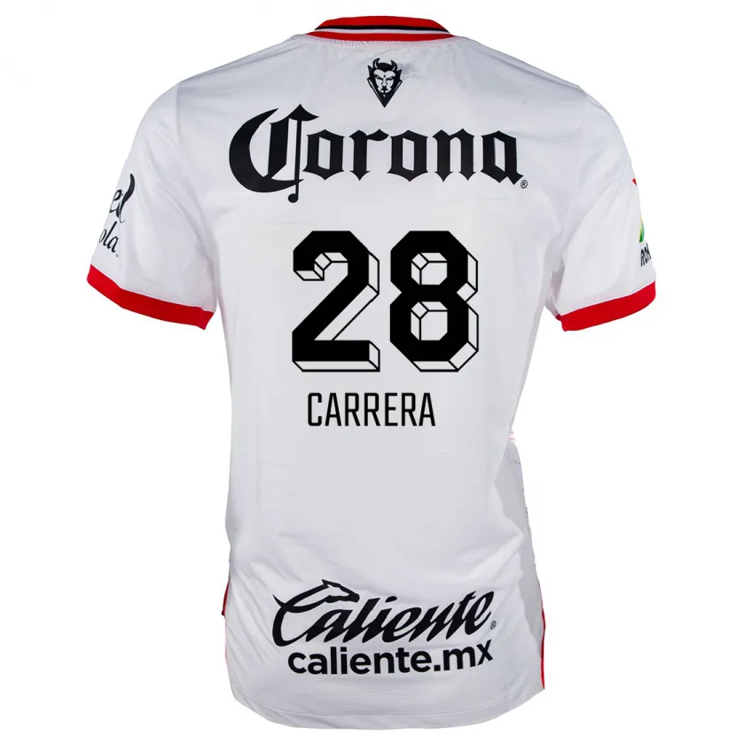 Danxen Herren Nico Carrera #28 Weiß Rot Auswärtstrikot Trikot 2024/25 T-Shirt