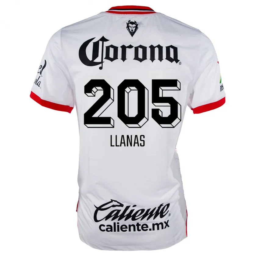 Danxen Herren Emmanuel Llanas #205 Weiß Rot Auswärtstrikot Trikot 2024/25 T-Shirt