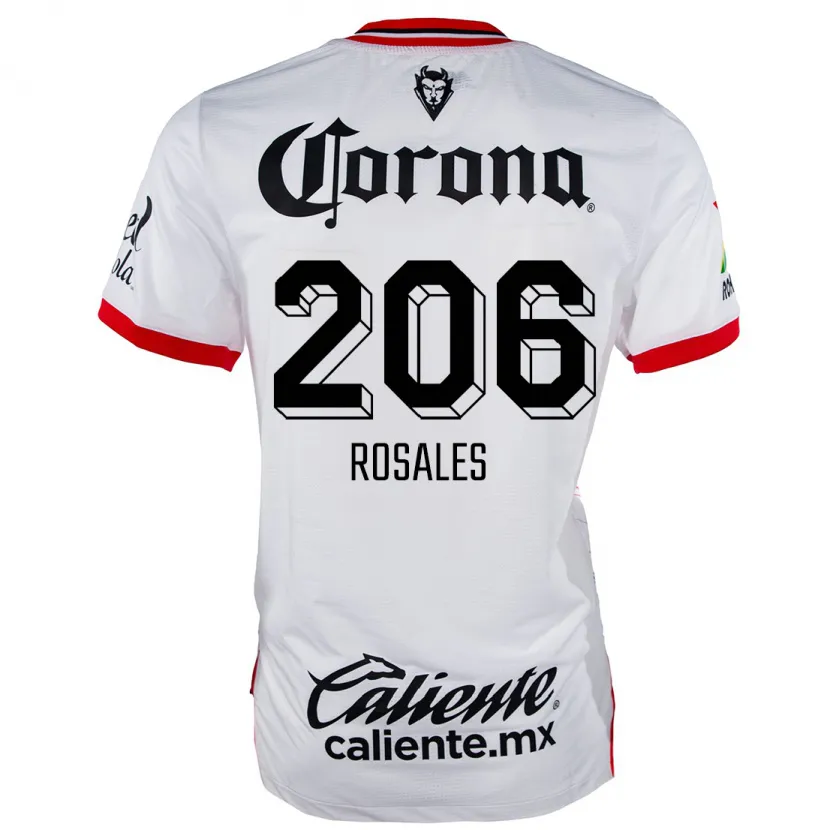 Danxen Herren Santiago Rosales #206 Weiß Rot Auswärtstrikot Trikot 2024/25 T-Shirt