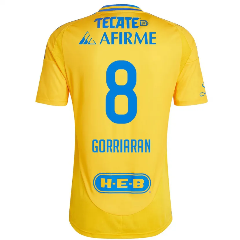 Danxen Damen Fernando Gorriarán #8 Goldgelb Heimtrikot Trikot 2024/25 T-Shirt