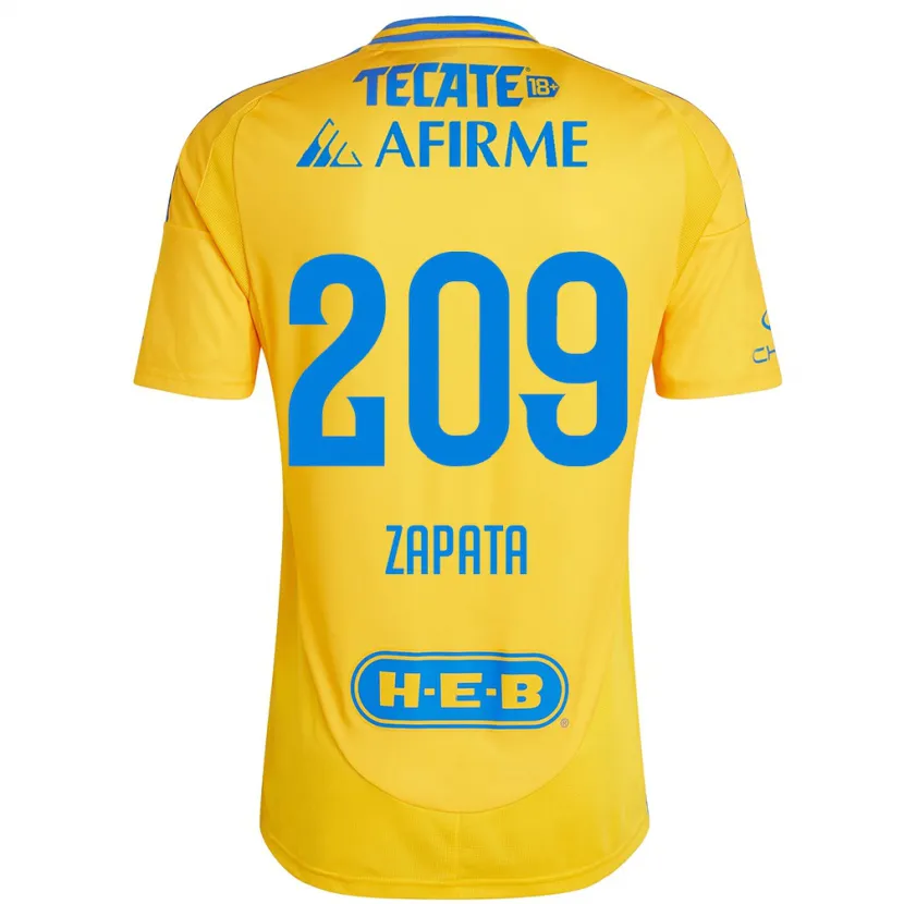 Danxen Damen Jorge Zapata #209 Goldgelb Heimtrikot Trikot 2024/25 T-Shirt