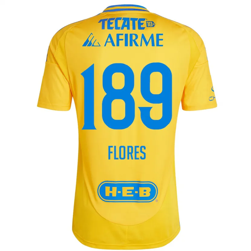 Danxen Damen Rolando Flores #189 Goldgelb Heimtrikot Trikot 2024/25 T-Shirt
