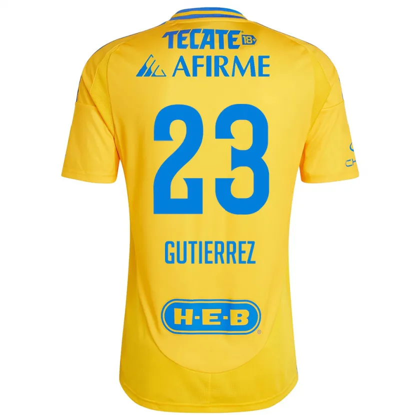 Danxen Damen Jana Gutierrez #23 Goldgelb Heimtrikot Trikot 2024/25 T-Shirt