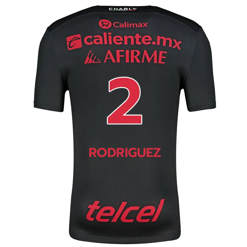 Danxen Damen Antonio Rodríguez #2 Schwarz Rot Heimtrikot Trikot 2024/25 T-Shirt